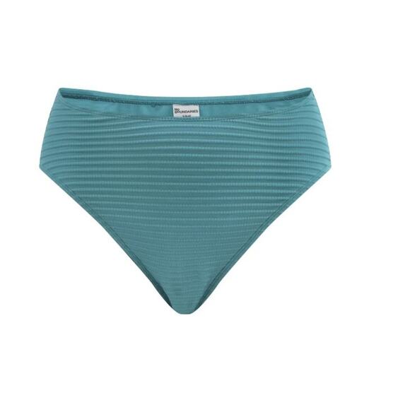 New NoBo No Boundaries Turquoise woman's XL 16-18 Ribbed Swim Bottoms Bikini - Picture 1 of 3